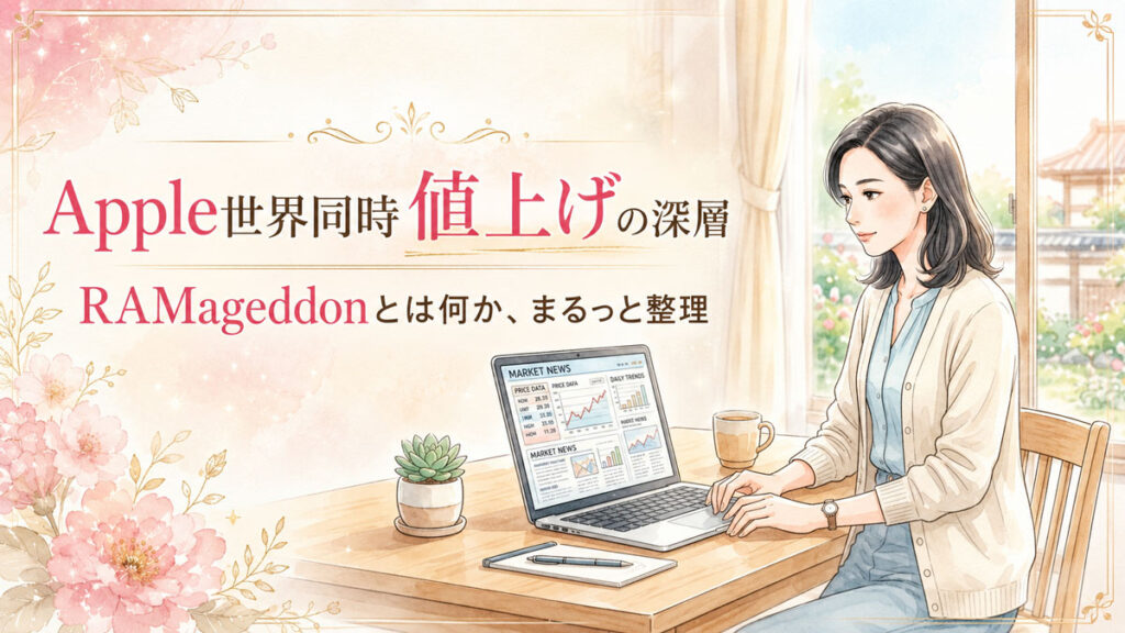ノートパソコンと価格グラフを前に分析する知的な女性
