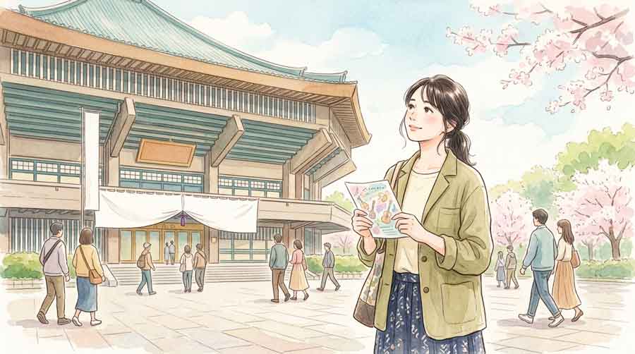 武道館コンサート許可取得の経緯を調べる真剣な女性