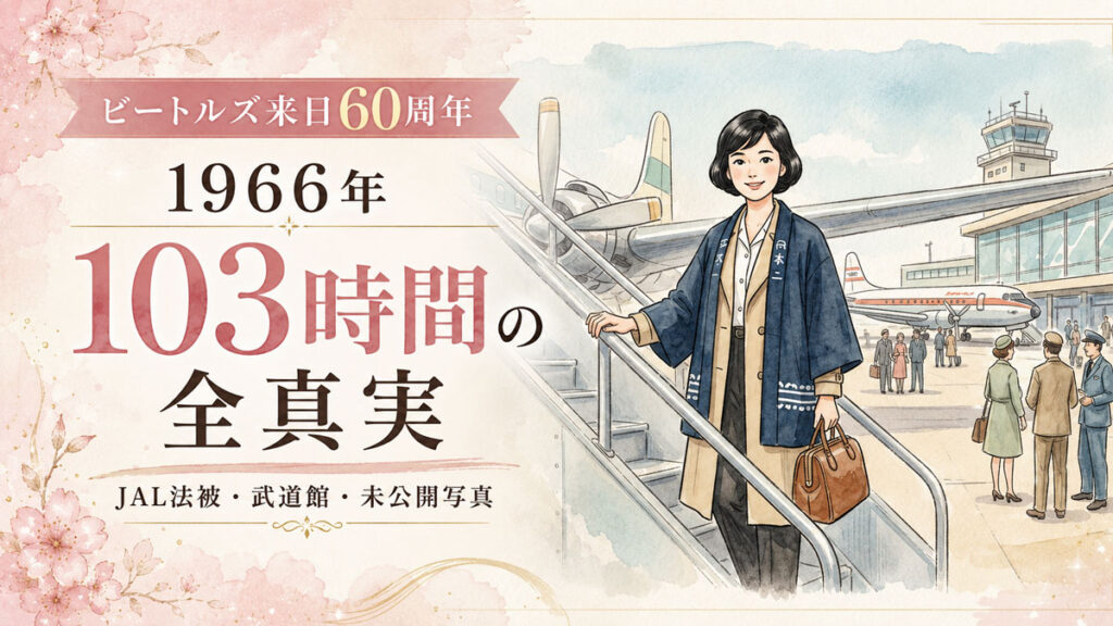 ビートルズ来日60周年 JAL法被の真実を解説する自信ある女性