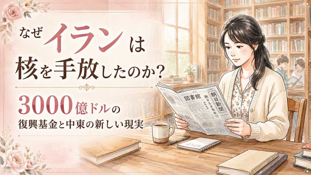 新聞を読みながら考え込む知的な女性