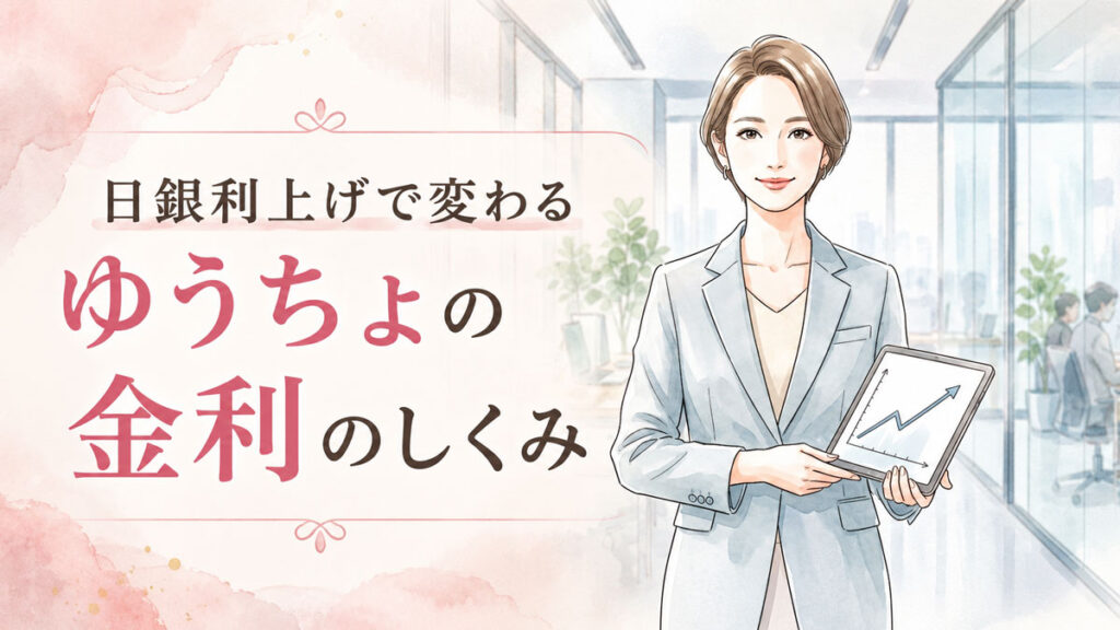 図書館でノートパソコンを開き金利に関する資料を調べている落ち着いた女性
