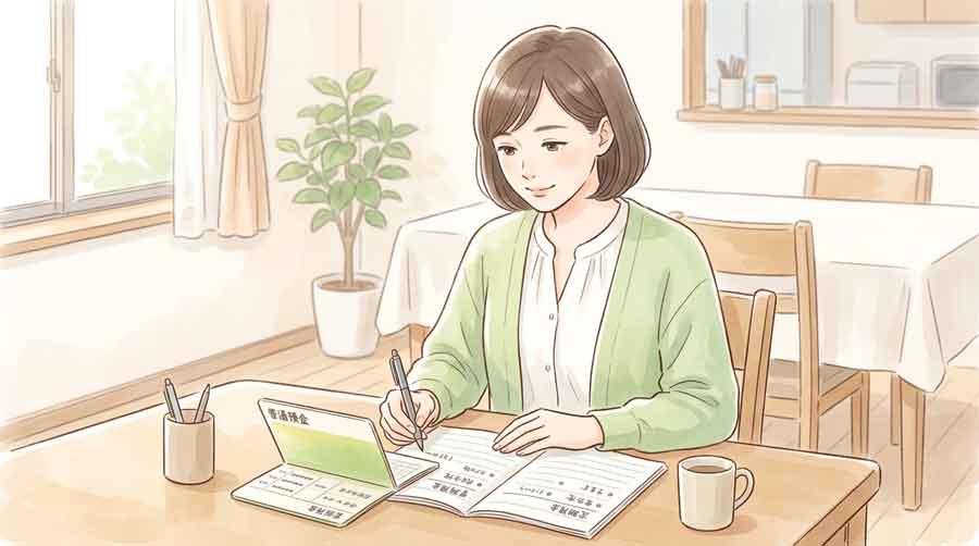 グラフを見ながら金利の動きについて考える女性