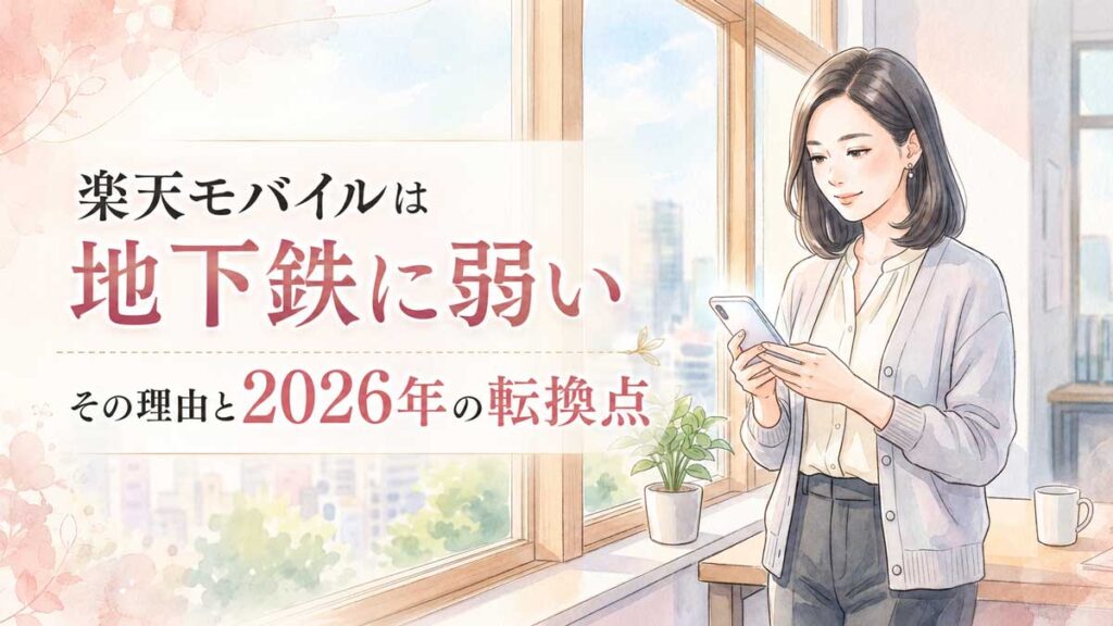 オフィスの窓際でスマートフォンを見つめながら考え込む知的な女性