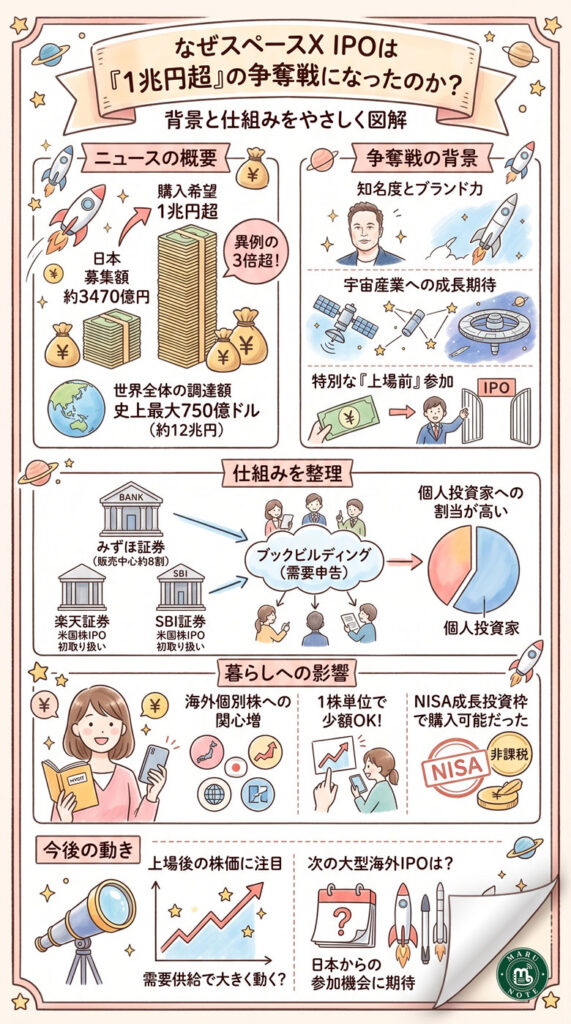 スペースXIPOはなぜ「1兆円超」の争奪戦になったのか?背景と仕組みを整理しますインフォグラフ