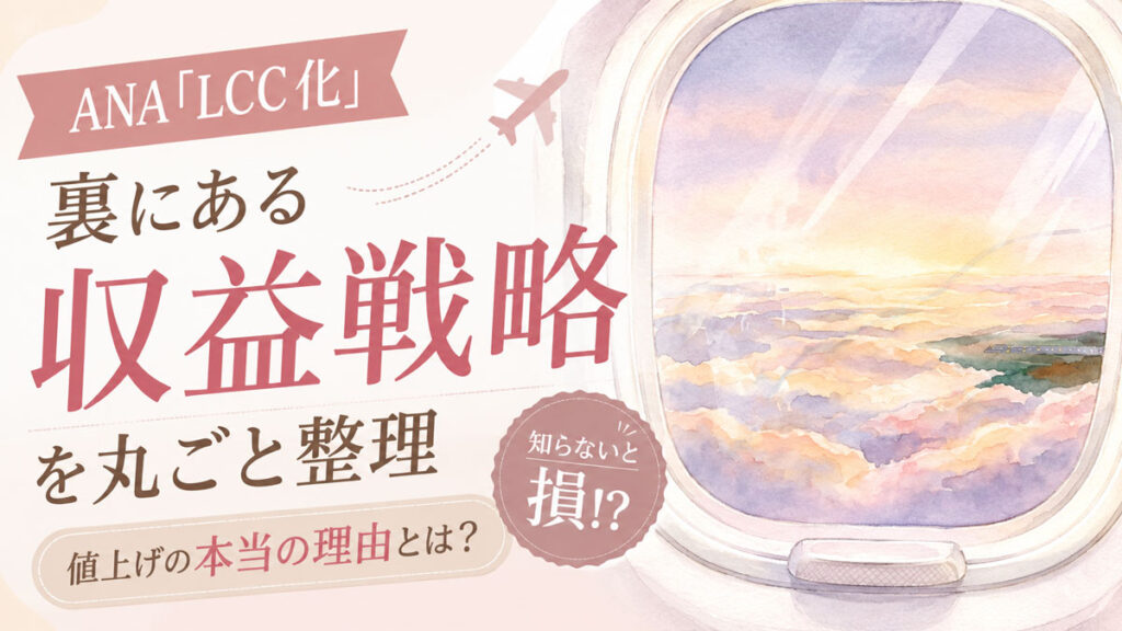 ANA国内線LCC化の背景を考える知的な女性の横顔