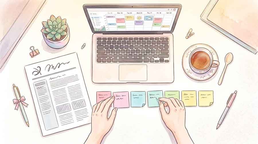 ブラッサム新キャスト発表資料をまとめるイメージ