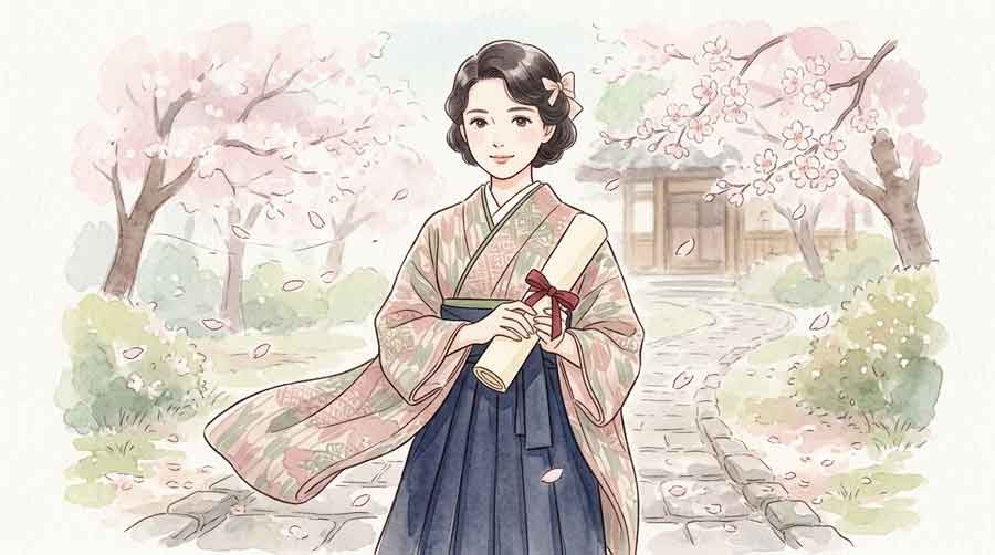 宇野千代の生涯を象徴する昭和初期の資料イメージ