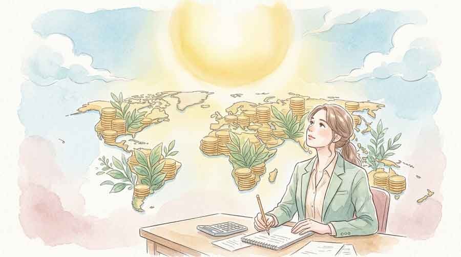 44兆ドルの経済規模を示すデータグラフィックイラスト