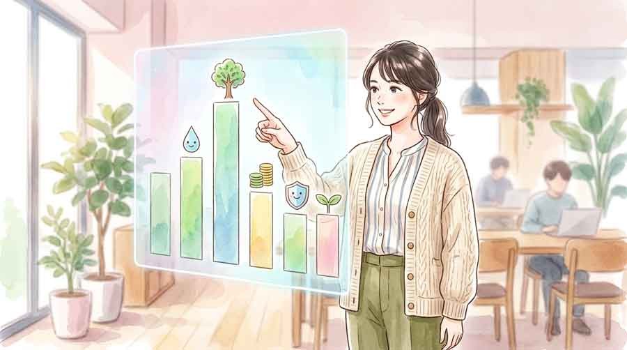 TNFD開示に取り組む日本企業を整理する図解イラスト