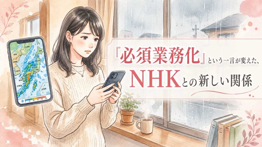 |NHK ONEとは何かNHKプラスとの違いを整理する女性