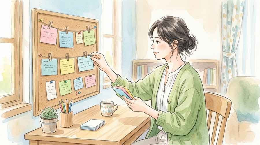 水曜どうでしょう新作の情報をノートに整理する様子