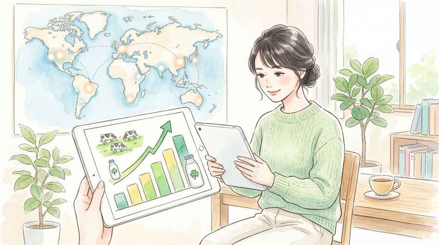 放牧酪農に関する読者の関心を整理する図