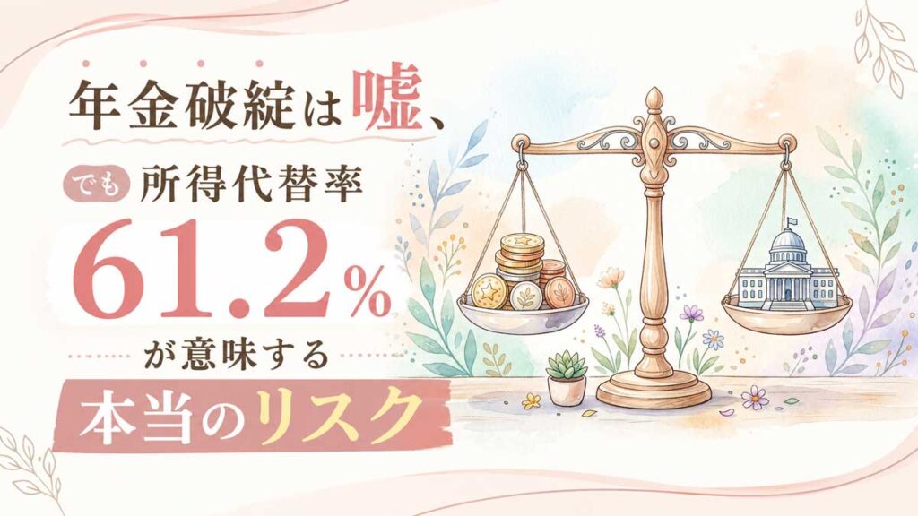 年金の財政検証資料とグラフを見つめる知的な女性