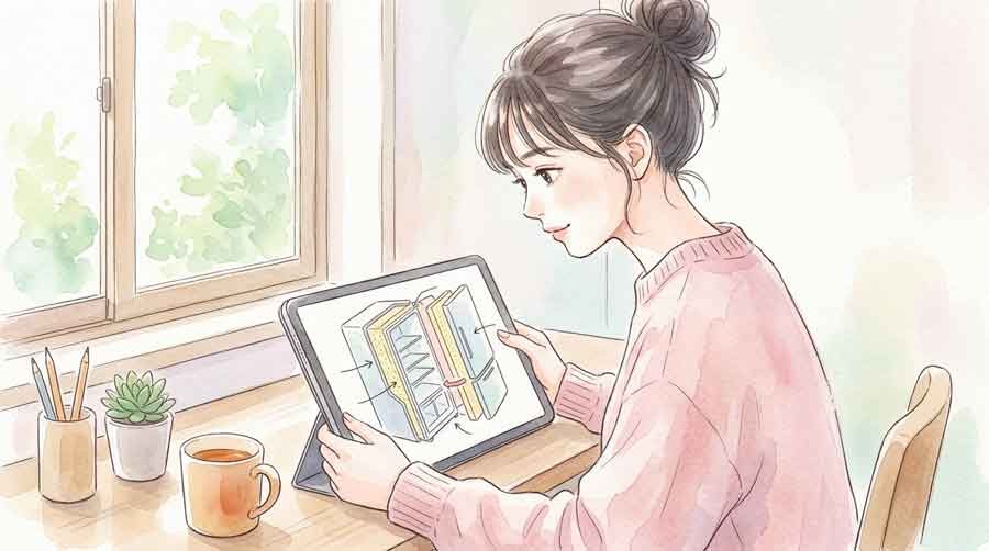 太陽光パネルと送電網のイラスト