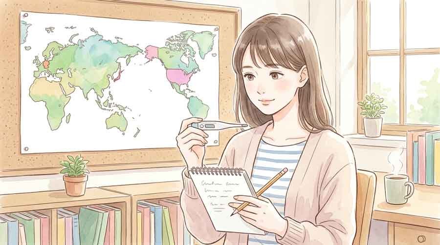 冷蔵庫内部の断熱構造をイメージするイラスト
