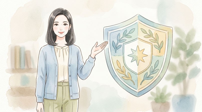 口座情報の仕組みを論理的に解説する落ち着いた女性
