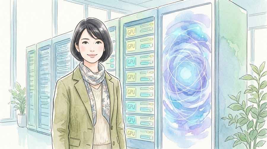 ハイブリッド型データセンターの未来を思い描く女性