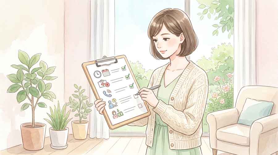 傷病手当金 制度の位置づけ 歴史を調べる女性