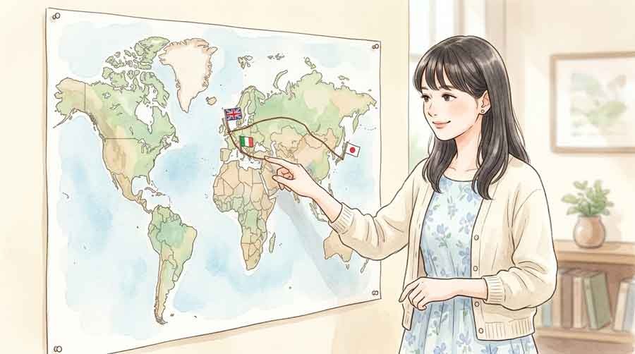 日本人選手たちの評価の変化を見つめる様子