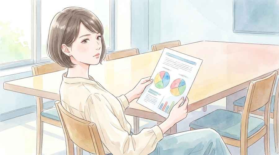 天秤やバランスをイメージした心理的公平感の図解イメージ