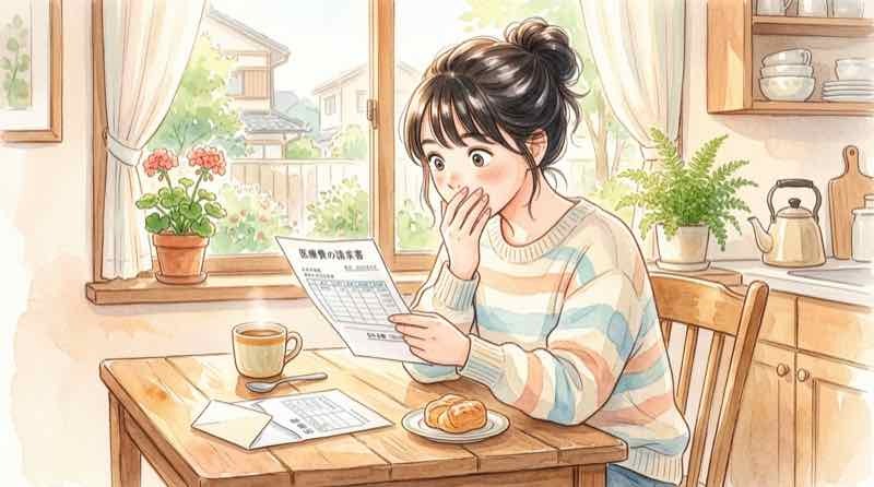高額療養費制度年間上限の仕組みを資料で確認する知的な女性