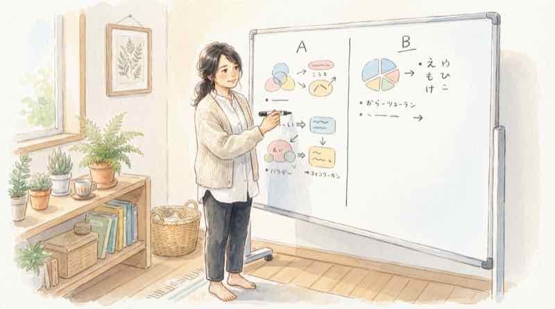 ブラッサムと巡るスワンの違いを比較する表とノート