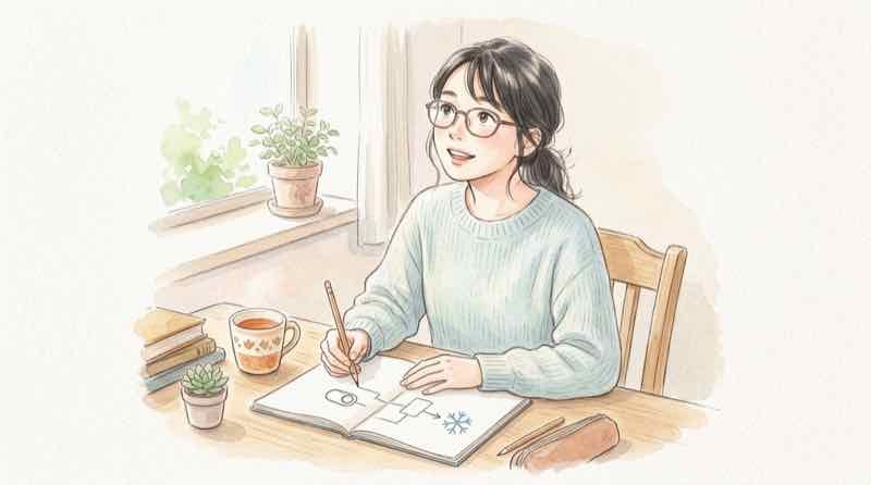 冷たいドリンクを飲んでひんやりした表情の女性
