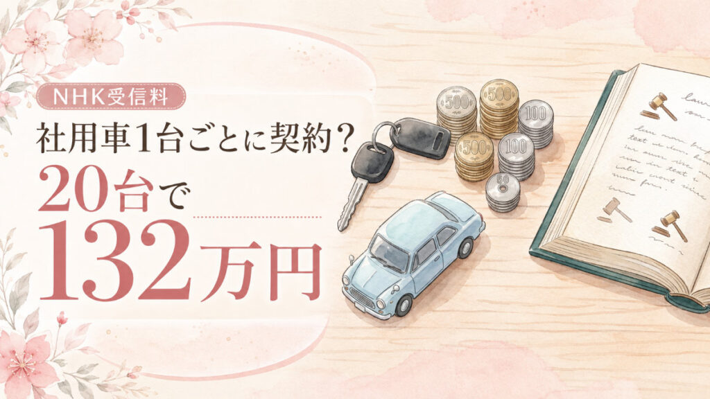 社用車NHK受信料の仕組みを解説する落ち着いた女性のイメージ