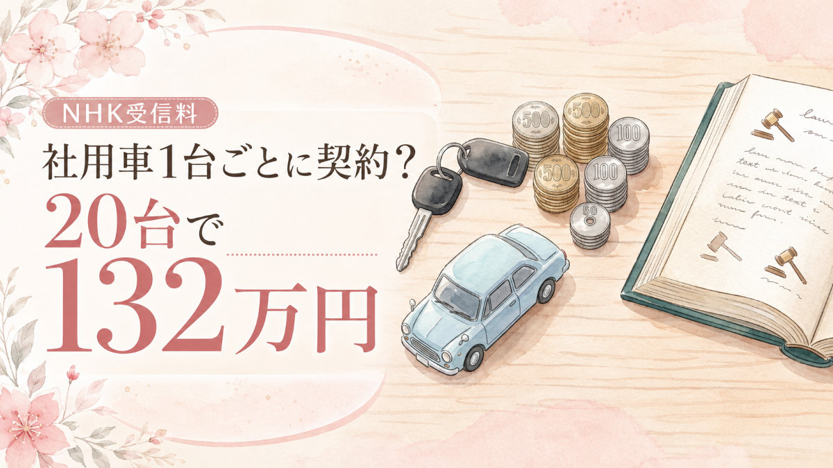 社用車NHK受信料の仕組みを解説する落ち着いた女性のイメージ