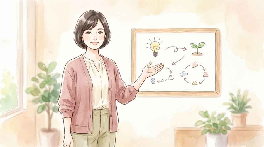 利用シーン別に保険を比較検討する様子
