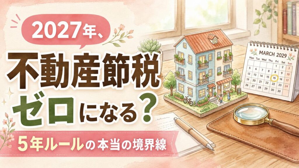 2027年不動産相続税改正の資料を見つめる知的な女性