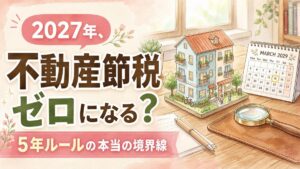 2027年不動産相続税改正の資料を見つめる知的な女性