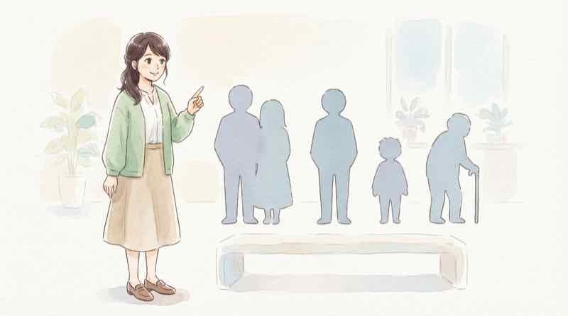 福岡国際センター 座席 の選び方を来場者のタイプ別に整理するイラスト
