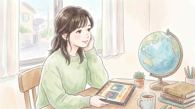 海外のNetflixでジブリ作品を見る様子