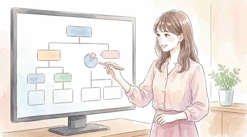 日テレとジブリの新体制を整理する女性