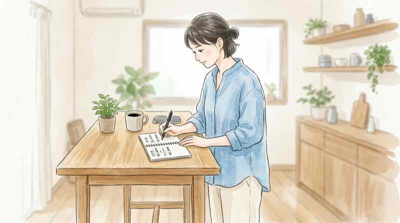 九州の地図に県ごとの割引率を書き込む女性、熊本鹿児島60パーセントの表示
