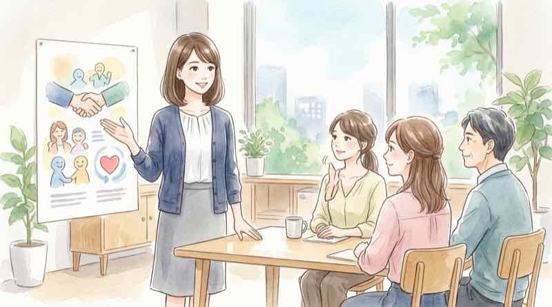 カスタマーハラスメント対策の相談窓口を整備する様子