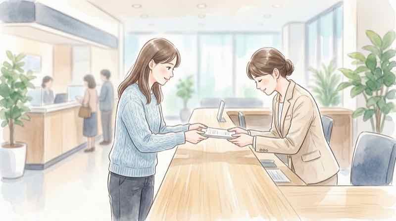 当せん証明書を発行してもらう窓口のイメージ