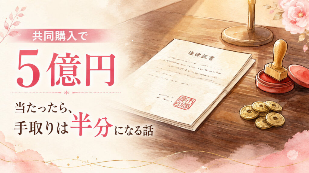 宝くじ共同購入と贈与税の関係を整理するイメージ