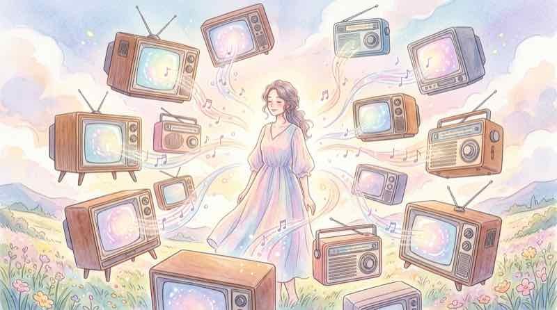 CMやレコードで楽曲に触れる80年代のプロモーション風景