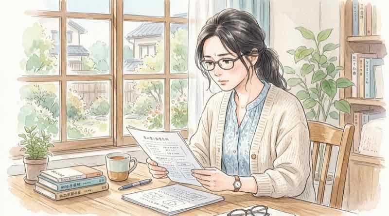 無期転換したのに給料が上がらないタダ無期問題を資料で確認する様子