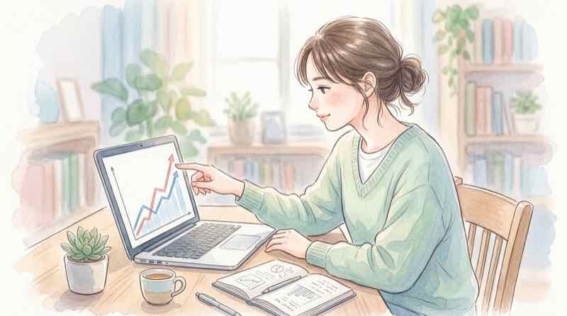 コーヒーフィルター 油こし 話題の背景を調べる知的な女性