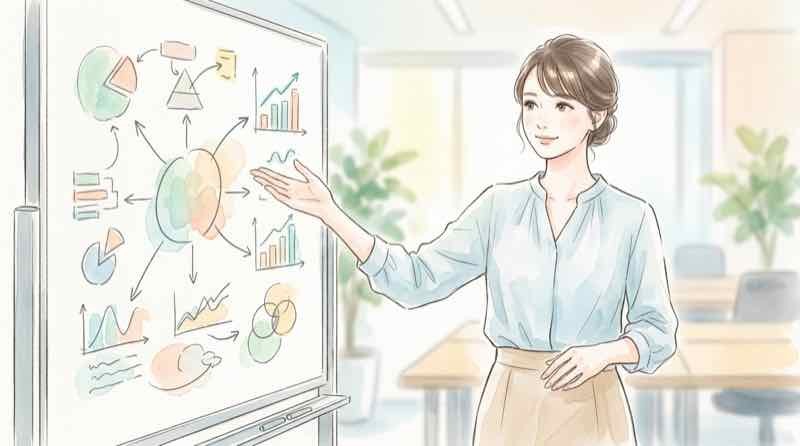 購買力平価とビッグマック指数の違いをノートに整理する女性