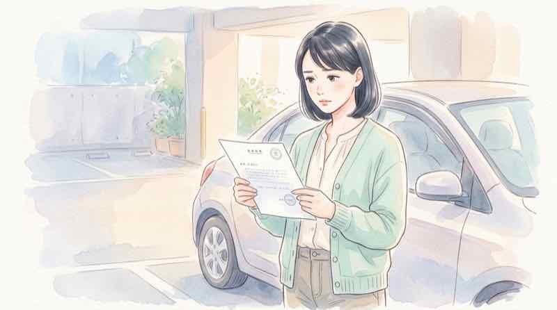 生活道路30km一発免停で免許停止処分の通知イメージ