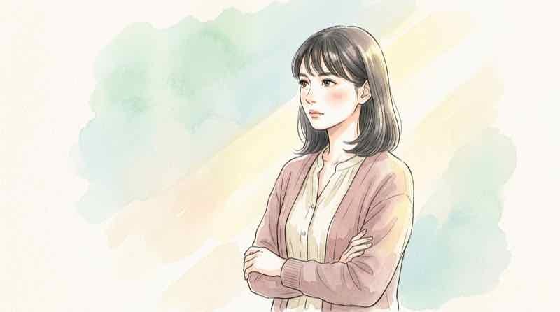 山岸凉子作品を思わせる緊張感のある構図を見つめる女性