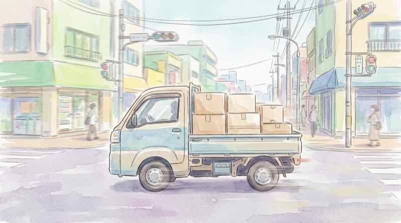 首都高 値上げ なぜ 軽貨物配送のトラックが走る様子