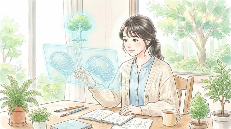 fMRIで脳の反応を比較する研究のイメージ