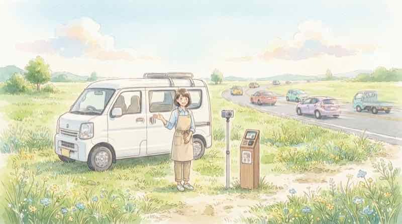 タイムズパーキング キャラバンとは何かをやさしく解説するイメージイラスト