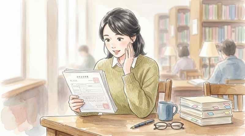 マンジャロとゼップバウンドの承認区分の違いを資料で確認する女性のイラスト