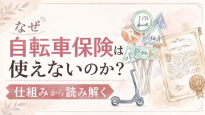 電動キックボードの保険について資料を確認する知的な女性